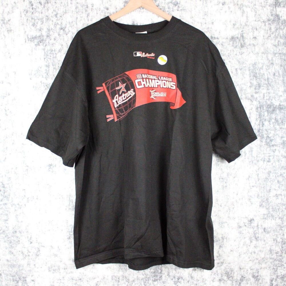 NEW Houston Astros Sz 2XL Black Shirt 2005 National League Champion World Series